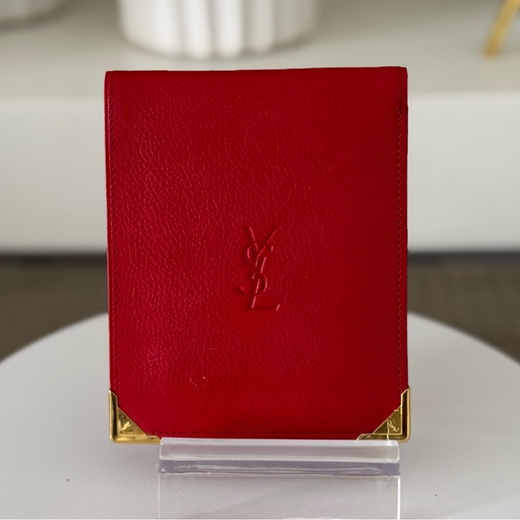 YSL - Yves Saint Laurent Vintage Bifold Wallet - Red - Picture 1 of 13